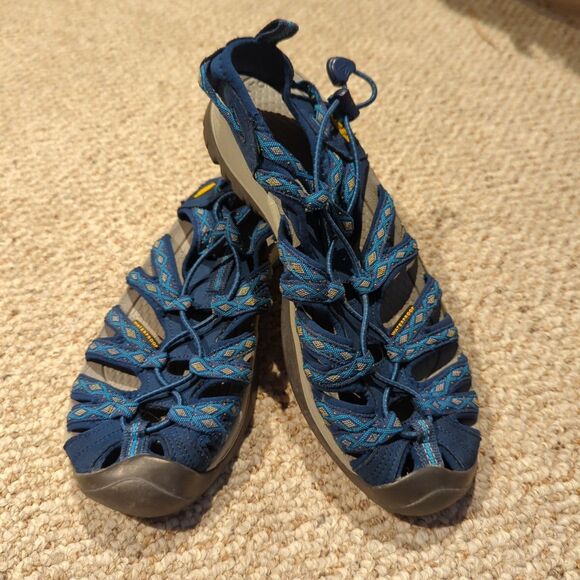 Keen Whisper Sandals Womens 9.5 Blue Waterproof Hiking Closed Toe Outdoor - Picture 1 of 7